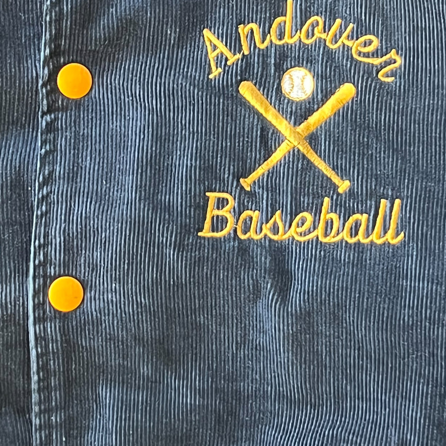 1970's Varsity Corduroy Andover Baseball Jacket - Made in USA - ( S )