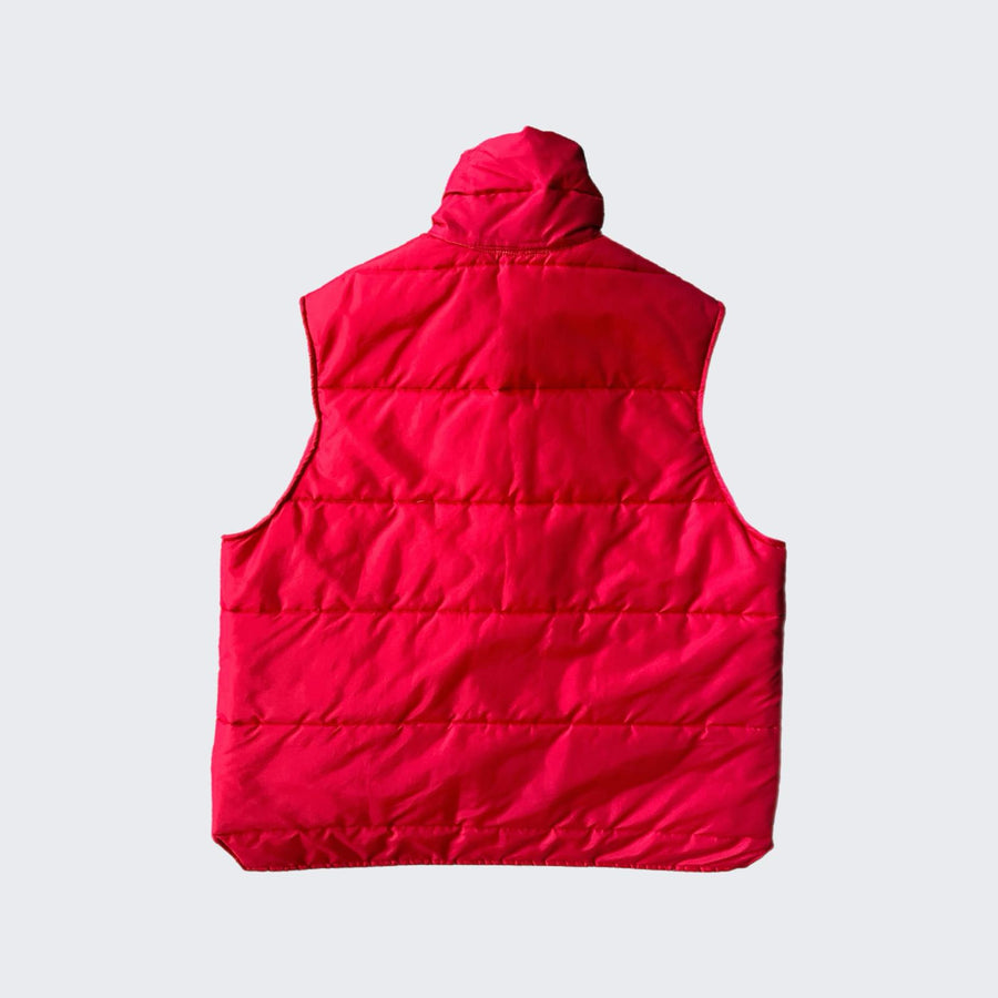 Vintage Red Puffer Vest "Lock Haven" - ( XL )