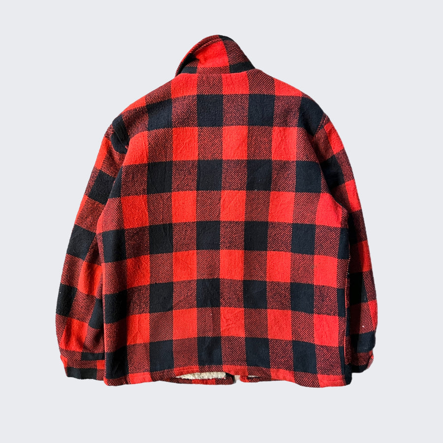 1980's Buffalo Plaid Wool Jacket - Made in - ( L )