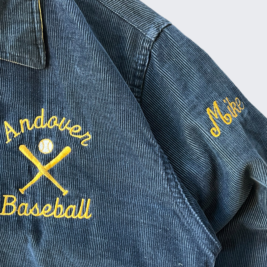 1970's Varsity Corduroy Andover Baseball Jacket - Made in USA - ( S )