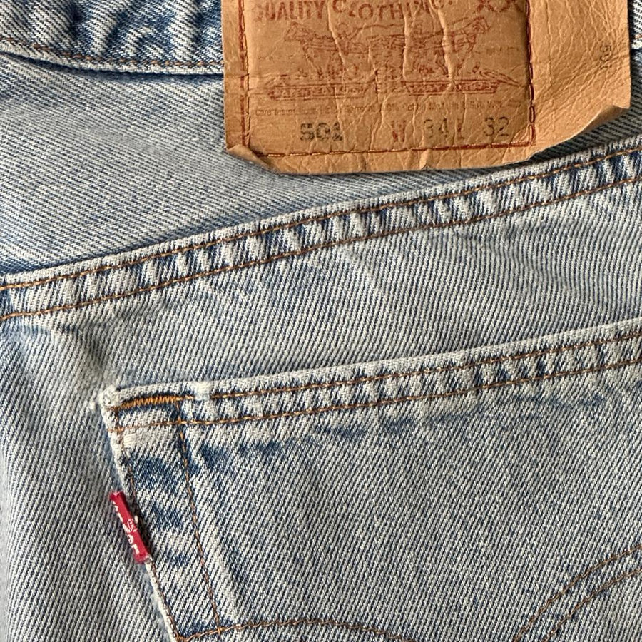 1980's Levi's 501 Patched - Made in USA - W34 L32