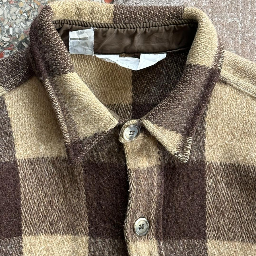 1980's Wool Plaid Jacket  - ( M )