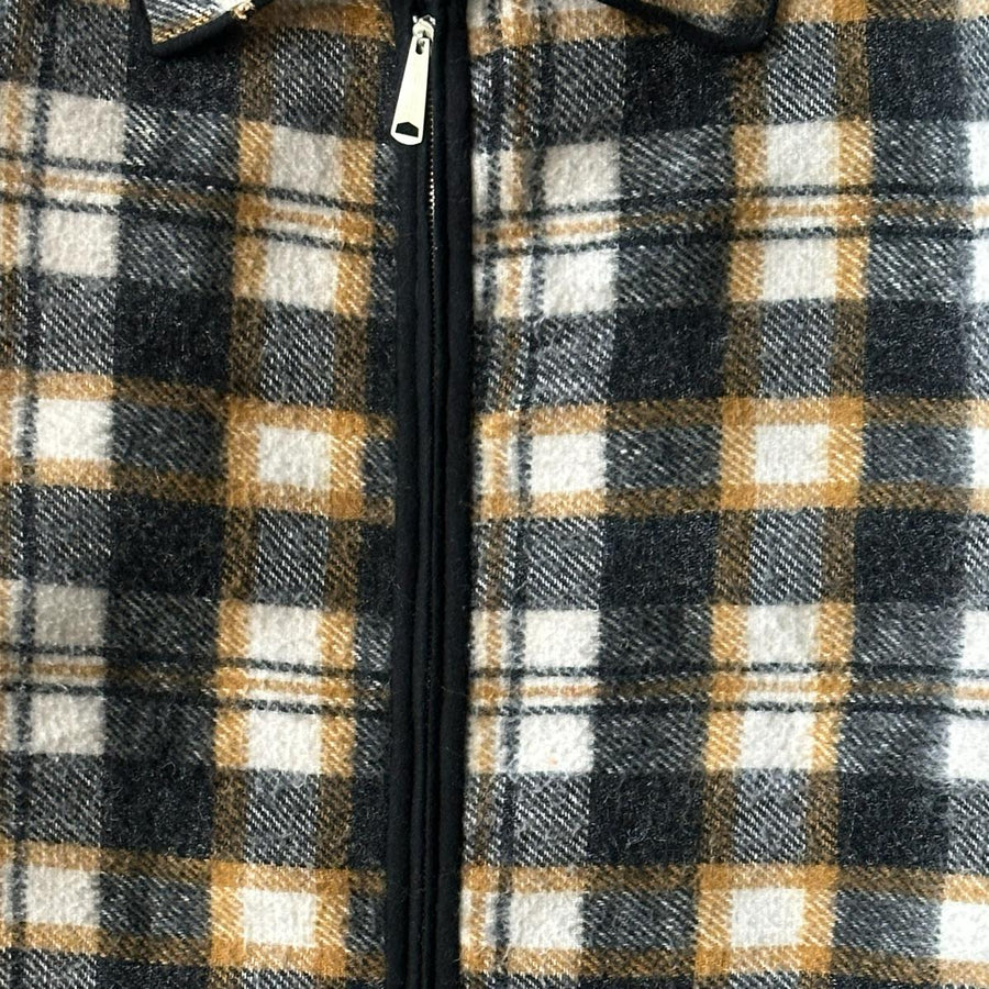 1970's Wool Plaid Reversible Jacket - ( L )