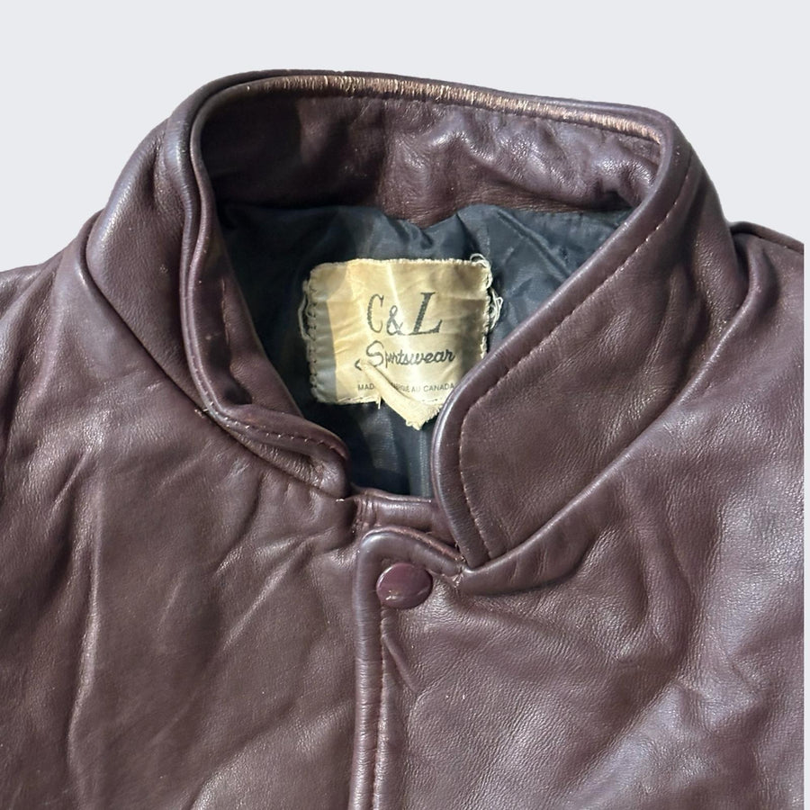 Vintage Mc Neil leather Jacket - Made in Canada - ( S )